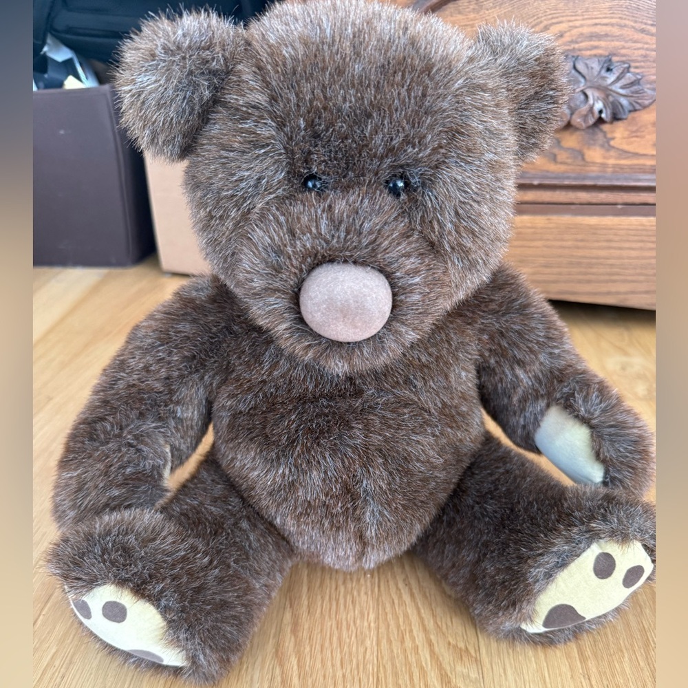 Lands' End Chocolate Brown Stuffed Bear 1994 limited edition